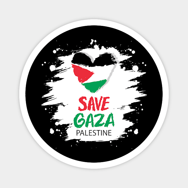 Slogan Save Palestine. Magnet by Handini _Atmodiwiryo